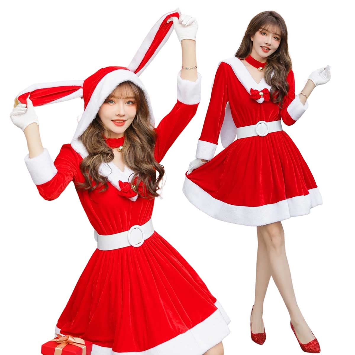 25大人気クリスマス新作サンタ サンタコス コスプレ 衣装 レディース サンタクロース 577 コスム