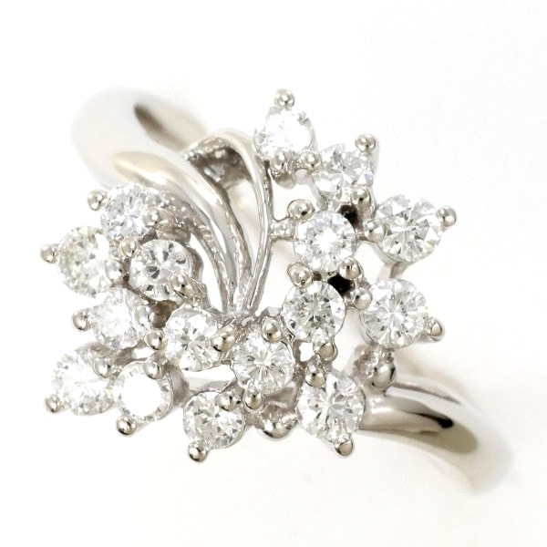 PT900 プラチナ リング 指輪 11号 ダイヤ 0.51 総重量約5.4g ジュエリー 中古