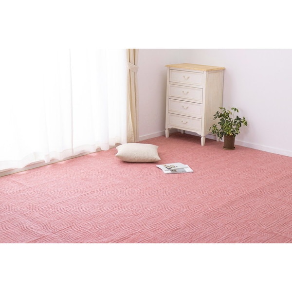 600200660 軽くて扱いやすい平織カーペット アンバー 本間6帖 286382 ローズ メーカー直送