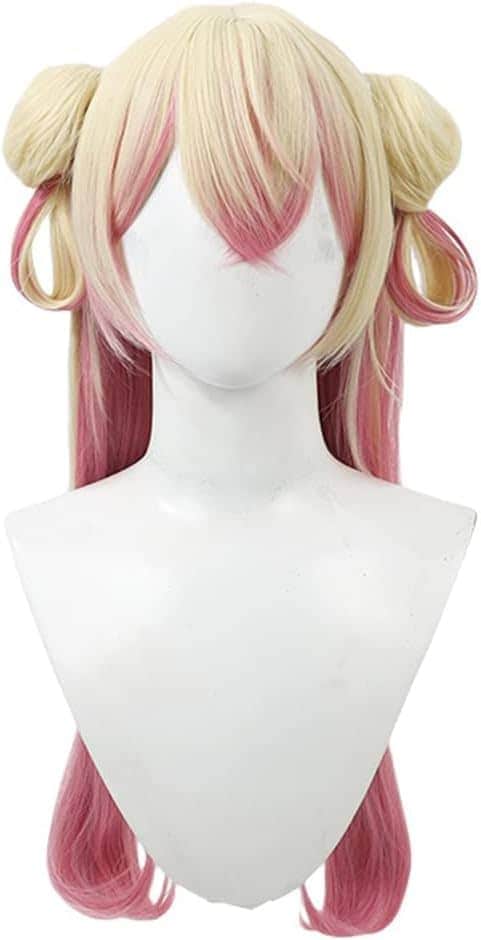 コスプレウィッグ桃鈴ねねももすずねねVTuberYouTubeかつら耐熱長髪耐熱文化祭小物変身