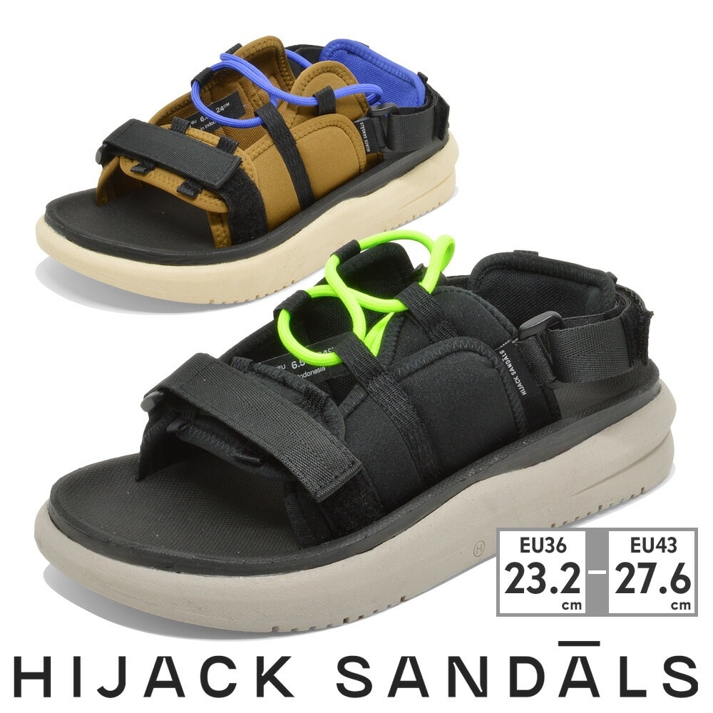 ハイジャックサンダル サンダル メンズ レディース BLACH CORDIA HIJACK SANDALS 2023春夏 DALI 厚底 スライド つっかけ ベルクロ 替え紐