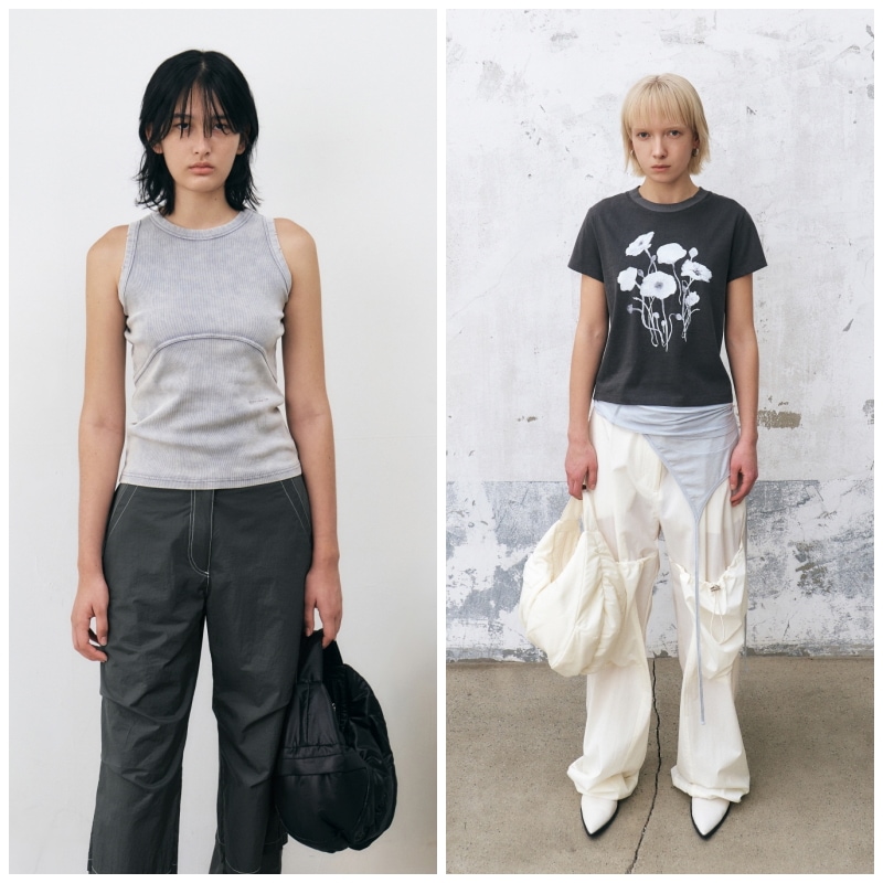 【INSILENCE】 GLOSSY CROISSANT BACK : 2COLORS