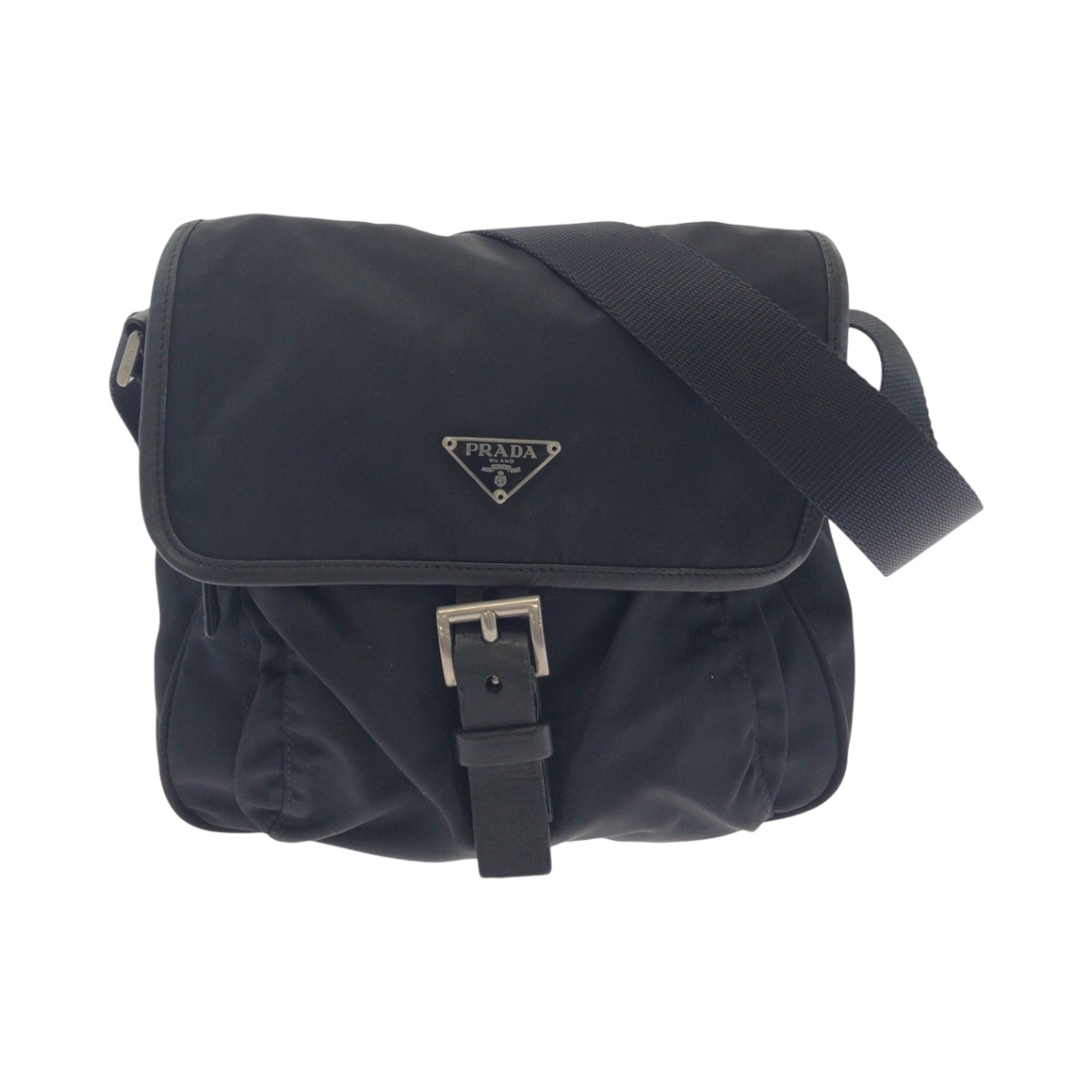 テスート 三角ロゴプレート ブラック 黒 シルバー金具 ナイロン BT0173 ショルダーバッグ メッセンジャーバッグ メンズ 502283 40,000円