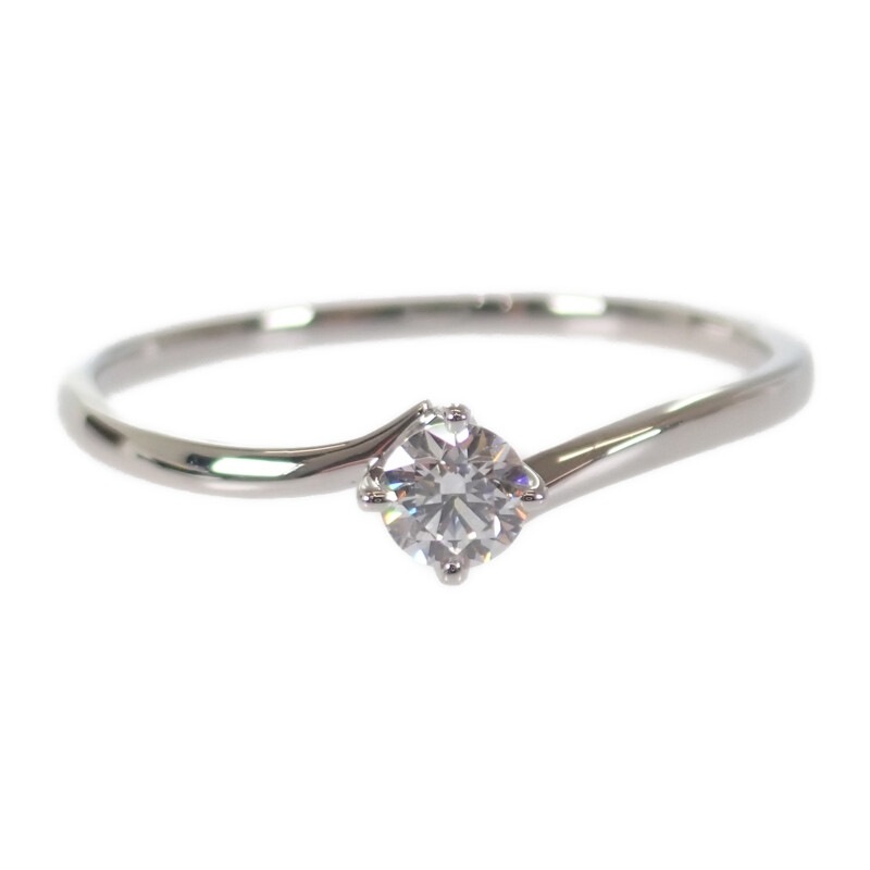 リング Pt900プラチナ 13号 ダイヤモンド レディース【Aランク】