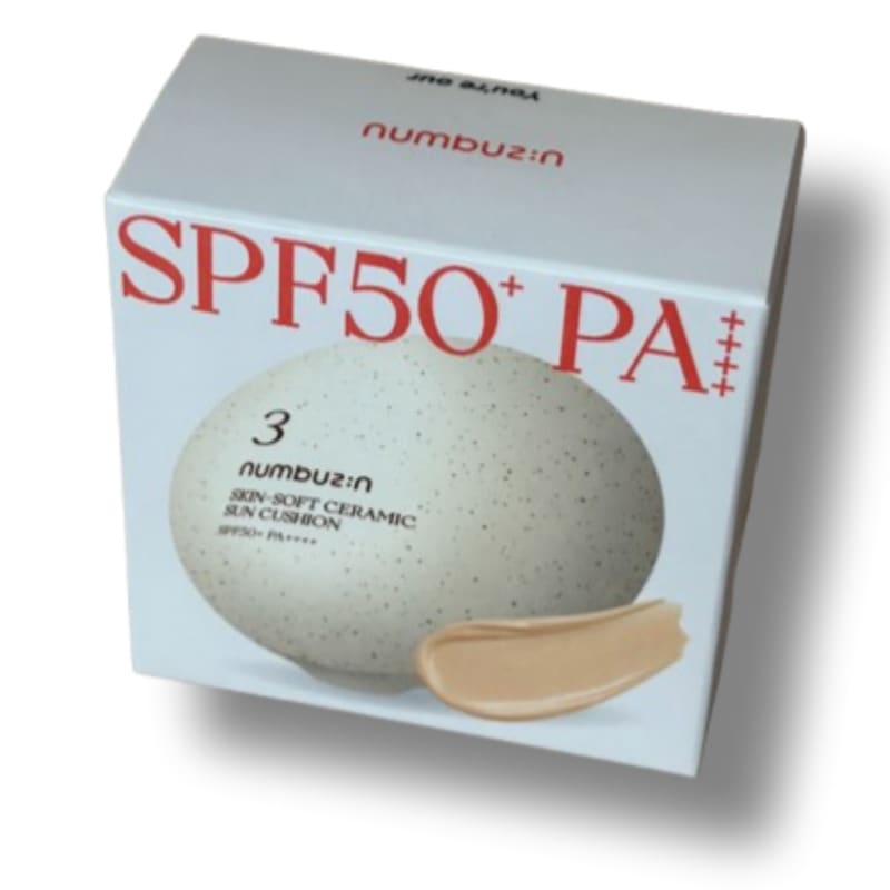 3番 陶磁器 きめ細かい セラミッククッション SPF 50+ PA++++