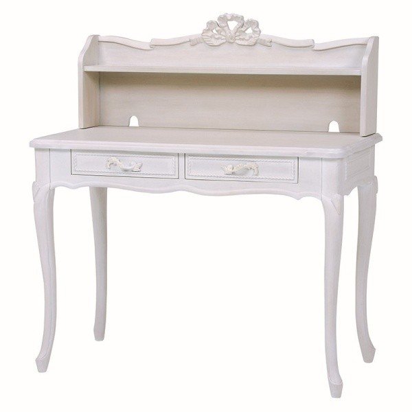 クラシック風 デスク 猫脚 重厚感 優雅 フォルム 彫刻 アンティーク調 デスク 机 お姫様風 家具