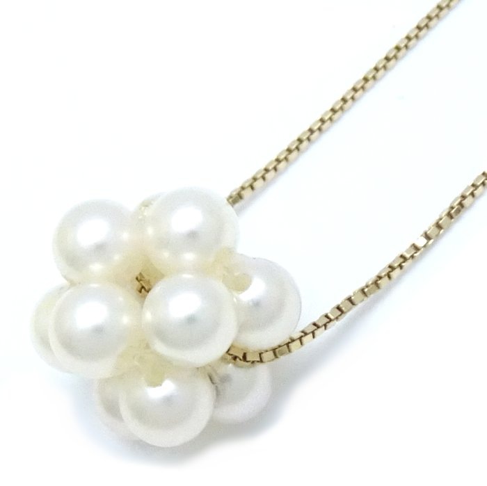 パール ネックレス ベビーパール 真珠 K18YG イエローゴールド/75311【中古】