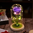 造花 金箔のバラ プリザーブドフラワー 枯れない花 LEDライト 母の日 バレンタイン ギフトお祝い
