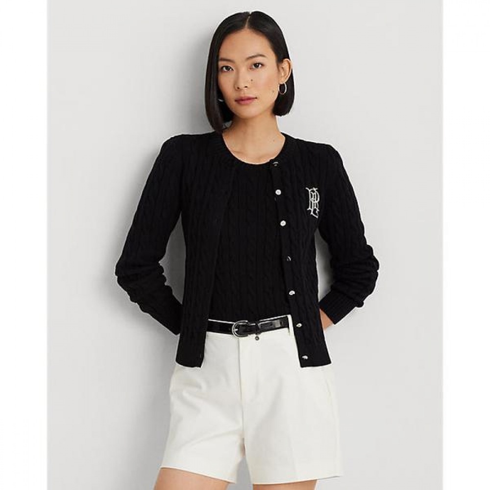 ローレン ラルフ ローレン ケーブル ニット コットン カーディガン WMLRSWES6820597001