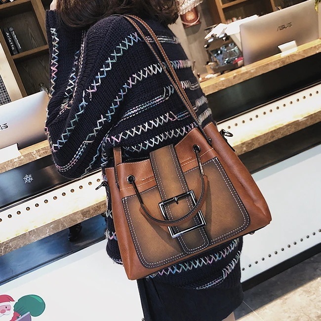 3色 ショルダーバッグ ハンドバッグ レディース 手持ちバッグ 手持ちカバン 肩掛け 斜めがけ 大人 2way カジュアル ファスナー付き 通勤 旅行 キャンバス 韓国ファッション ストラップ スクエ