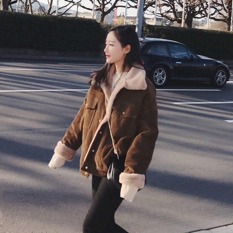 コート ショートコート レディース 冬 アウター ジャケット トップス 裏ボア 裏起毛 暖かい 体型カバー 大きいサイズ 通勤 通学 30代 4,755円