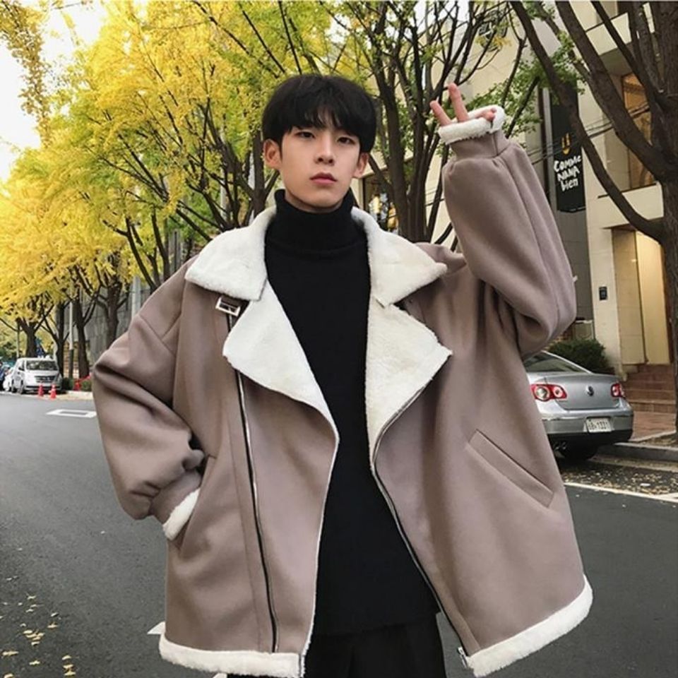 メンズ 冬 韓版 ゆったりトレンド アウター 百掛け 港風 かっこいい 裏起毛 潮 ファッション コート 4,759円