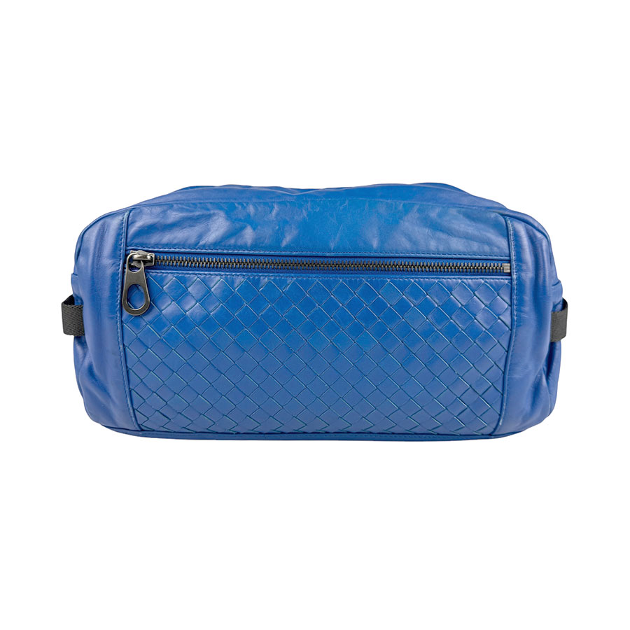 ボッテガヴェネタ BOTTEGAVENETA ショルダーバッグ イントレチャート レザー ブルー メンズ z3946