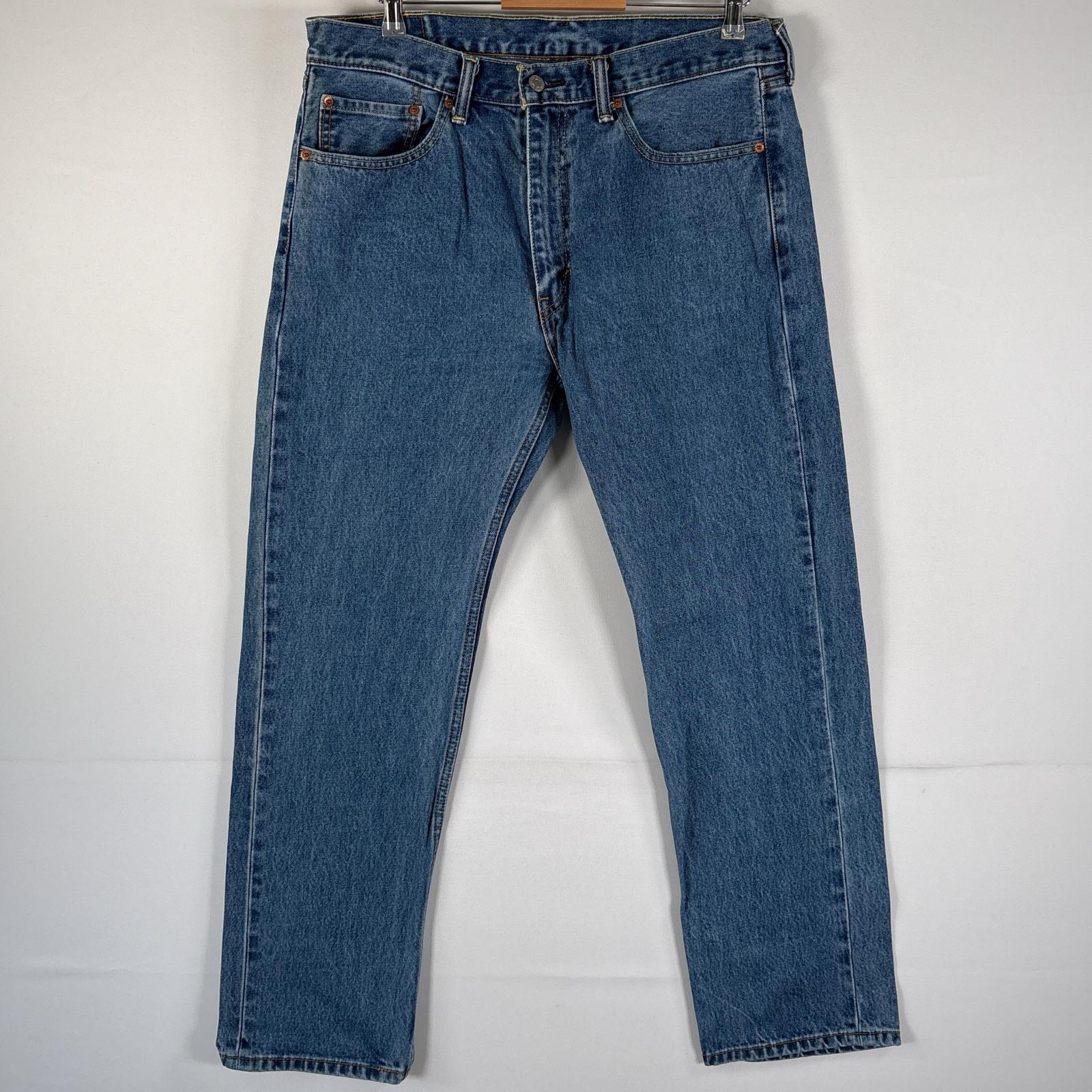 古着 デニムパンツ 505 ブルーデニム ジーンズ ジーパン ストレート 大きいサイズ w36 L32 インディゴブルー メンズ