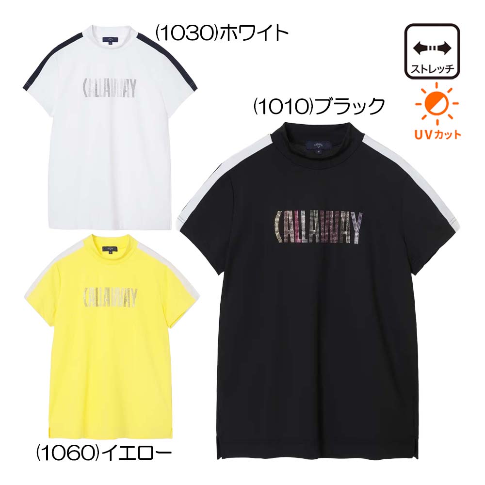 半袖モックネックシャツラインストーン付 C26134209 レディースウェア 26春夏モデル