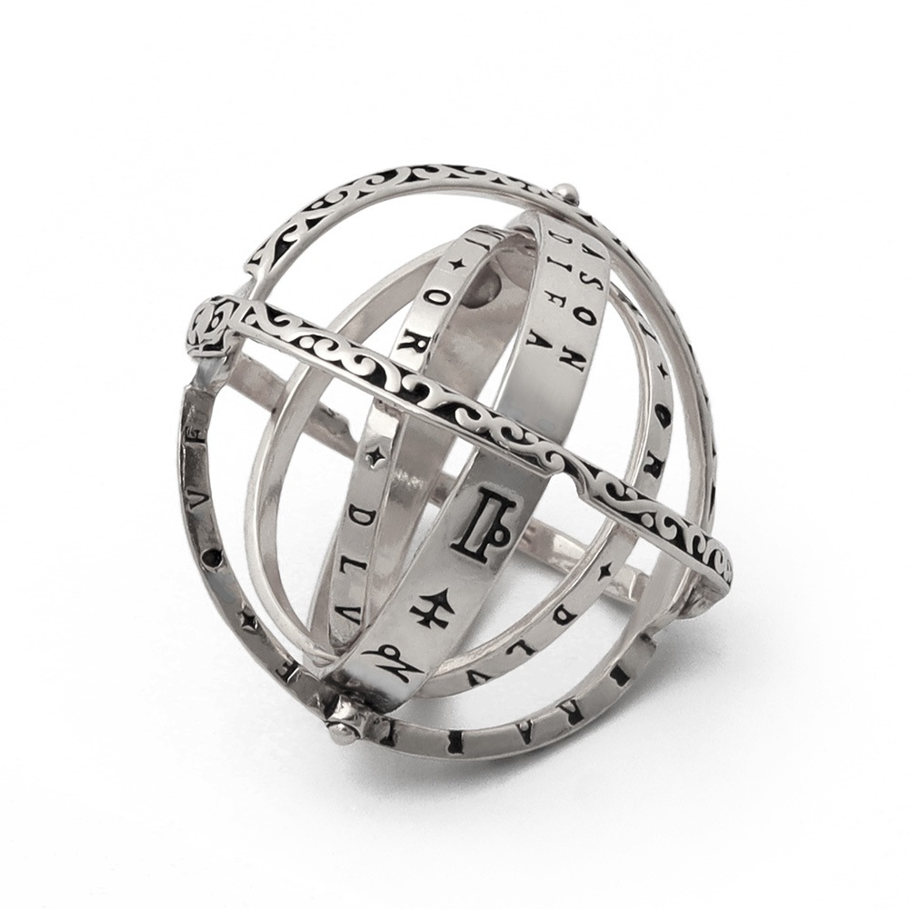 925 動く天球儀リング [rs182]