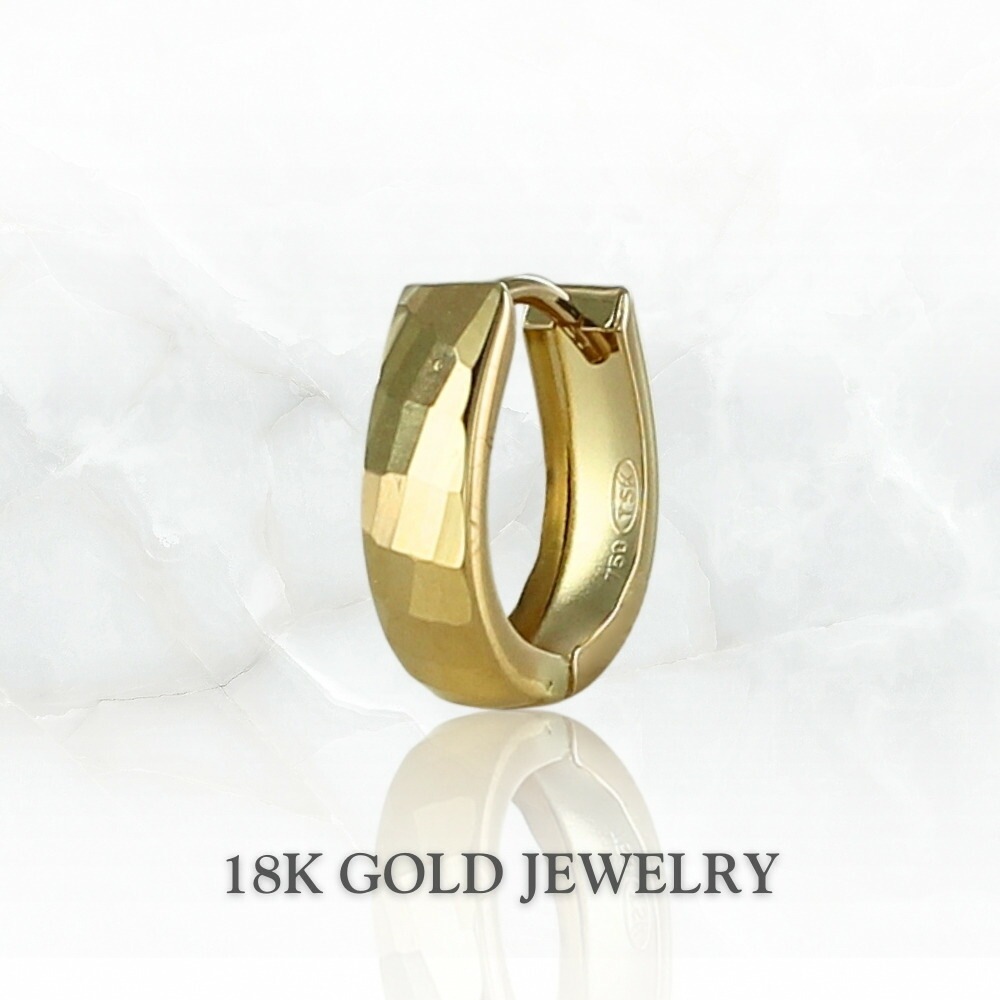 片耳ピアス K18 18金 ピアス ユニセックス メンズ レディース 馬蹄型 フープピアス ゴールド 小さめ 上品 シンプル 片耳用 プレゼント ギフト 誕生日 記念日 男性 女性 ランキング お祝い