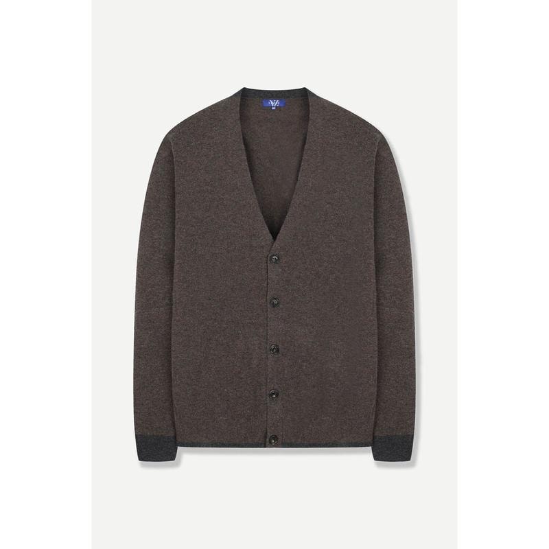 AK水原店 シャツ メンズ 配色 Vネック ボタン ニット カーディガン YJEWCD454