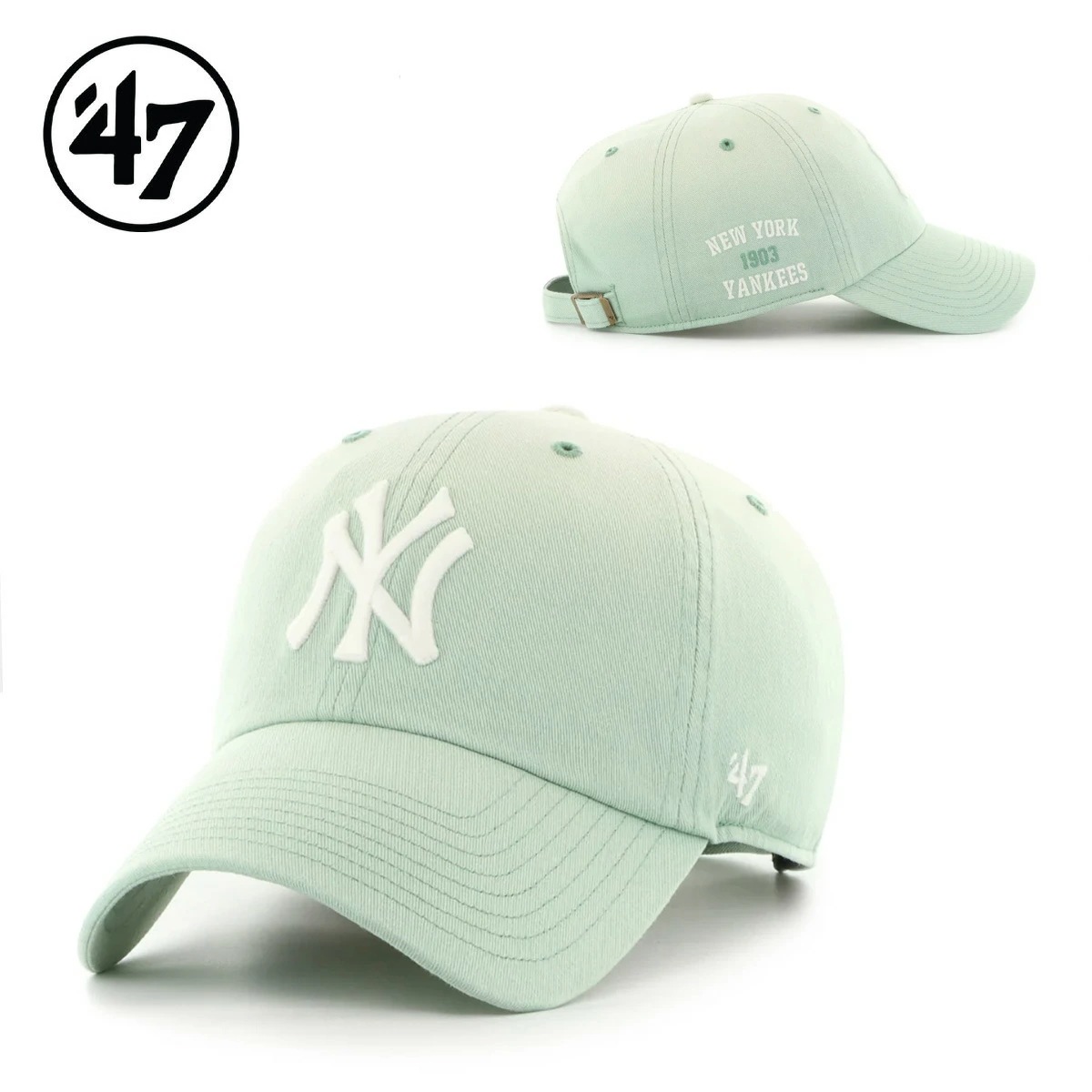 キャップ クリーンナップ ニューヨーク・ヤンキース Truro ユーカリプタス 調節可能 チームロゴ 野球帽 B-TRURO17GWS-YQ メジャーリーグ 正規品