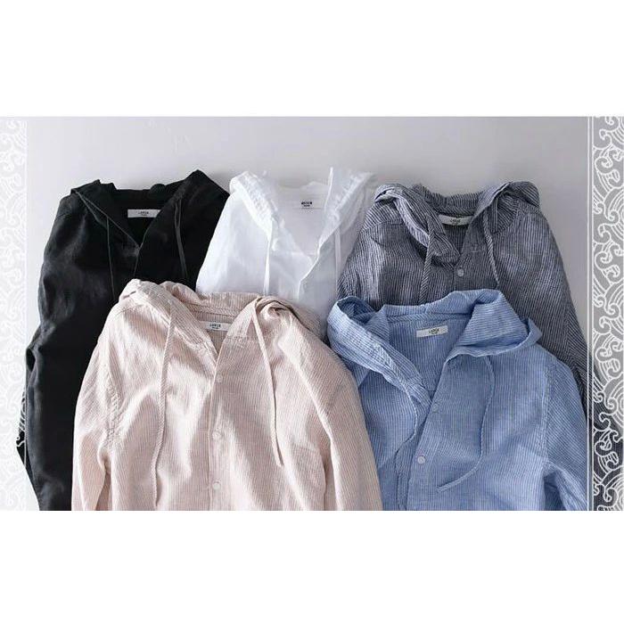 【値下げ！】今日限りで メンズ パーカー リネンシャツ 長袖シャツ 綿麻パーカー カジュアル シャツパーカー 涼しい 羽織 無地 薄手 UVカットゆったり トップス 春 秋 父の日 3日以内に出荷 5,064円