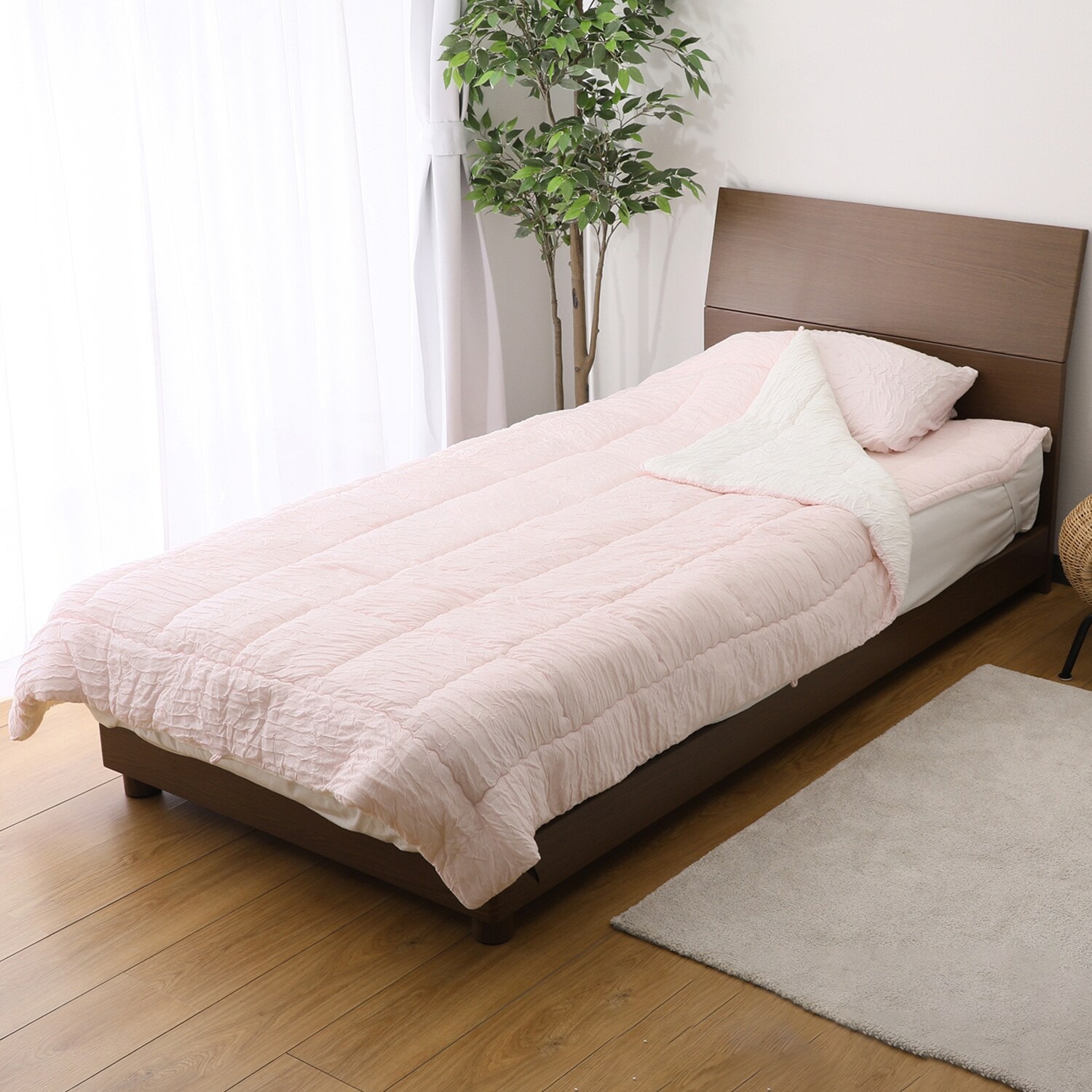 新品未使用 ダブル 快眠博士 とろけるふとん イニフィー2 肌掛けふとん サクラピンク