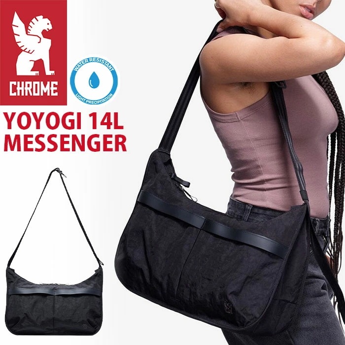 メッセンジャーバッグ YOYOGI 14L MESSENGER ヨヨギ メッセンジャー 正規品 メンズ レディース ショルダーバッグ ブラック シンプル 通勤 通学 バッグ 耐水 A4 BG384