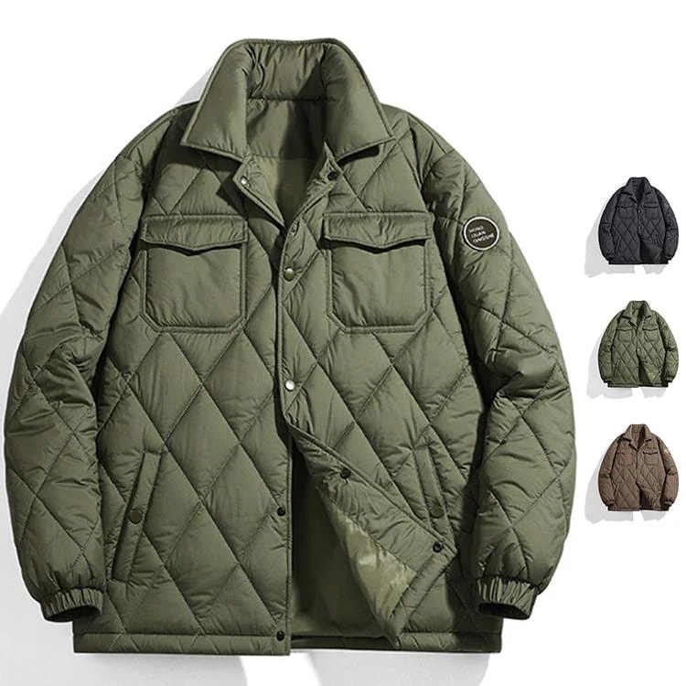 メンズ 中綿ジャケット 中綿入り 暖かい キルティングコート 通勤 防風 防寒着 厚手 冬物 韓国風 アウトドア
