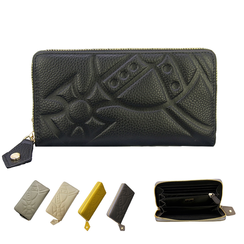 ヴィヴィアン ウエストウッド 長財布 ラウンドファスナー 小銭入れ付き レディース ブラック WALLET レザー