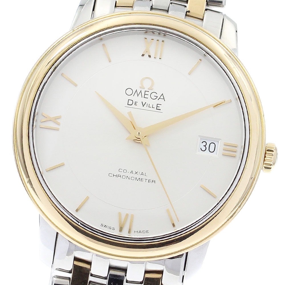 オメガ OMEGA 424.20.37.20.02.001 デビル プレステージ コーアクシャル クロノメーター 自動巻き メンズ 保証書付き_880947【中古】