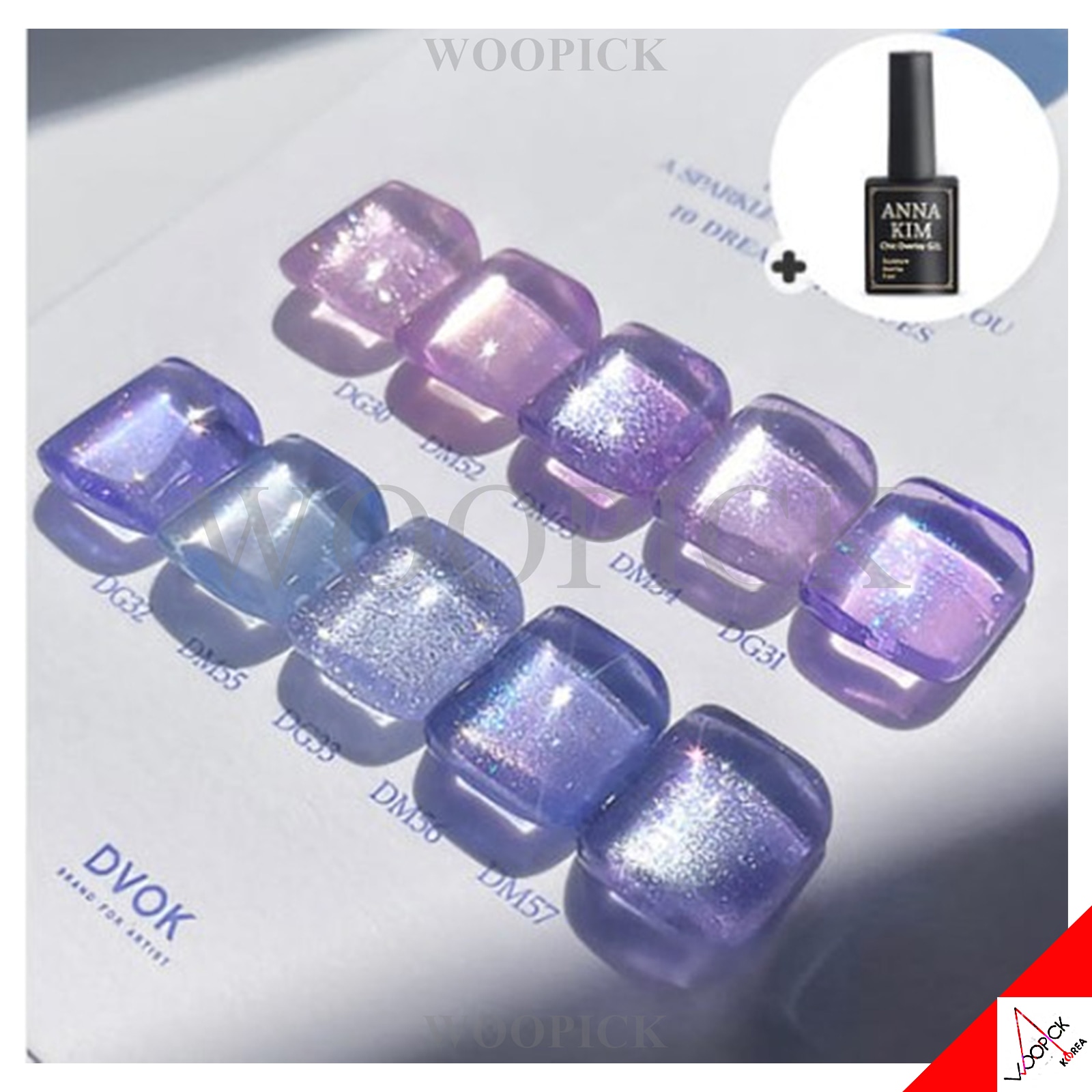 DVOK Unicorn Syrup Glitter Magnet Gel Nail Polish 10Colors SET + GIFT