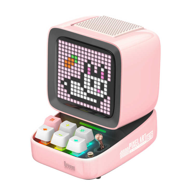 『90100058207』Divoom Ditoo Pro Bluetooth スピーカー ピンク ディブーム レトロ ピクセル アート ドット絵