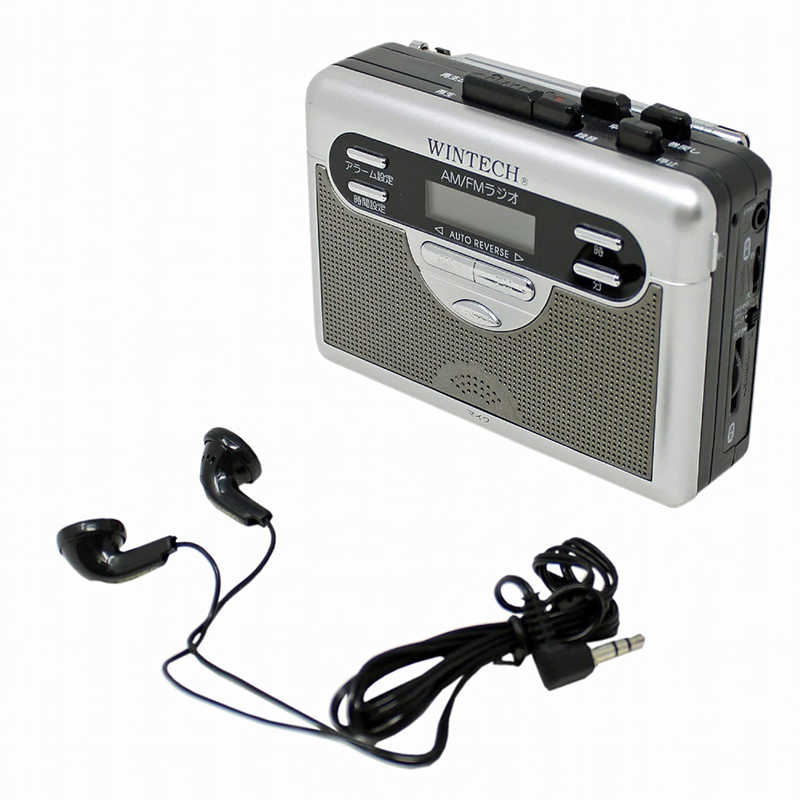 WINTECH　ラジオ付テープレコーダーワイドFM対応　PCT-11R