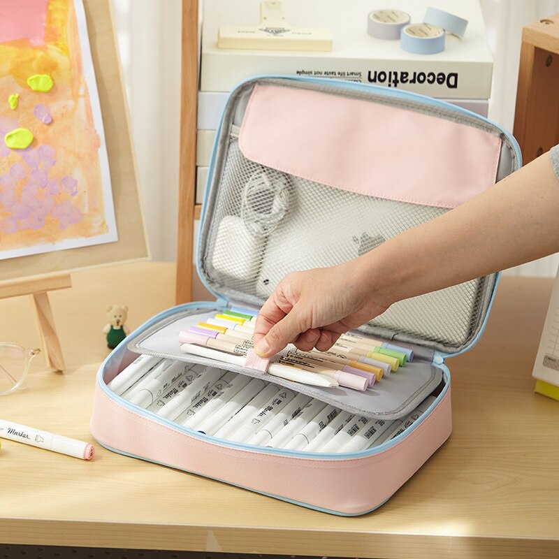 Ipad用大容量ペンケース,多機能収納バッグ,オフィスポーチ,文房具