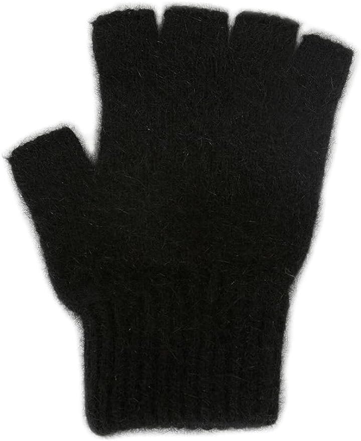 ポッサムメリノ 手袋 オープンフィンガーグローブ 防寒 防風 保温グローブ スマホ対応 男女兼用 暖かい ふわふわ ウール手袋( ブラック, S) 6,089円