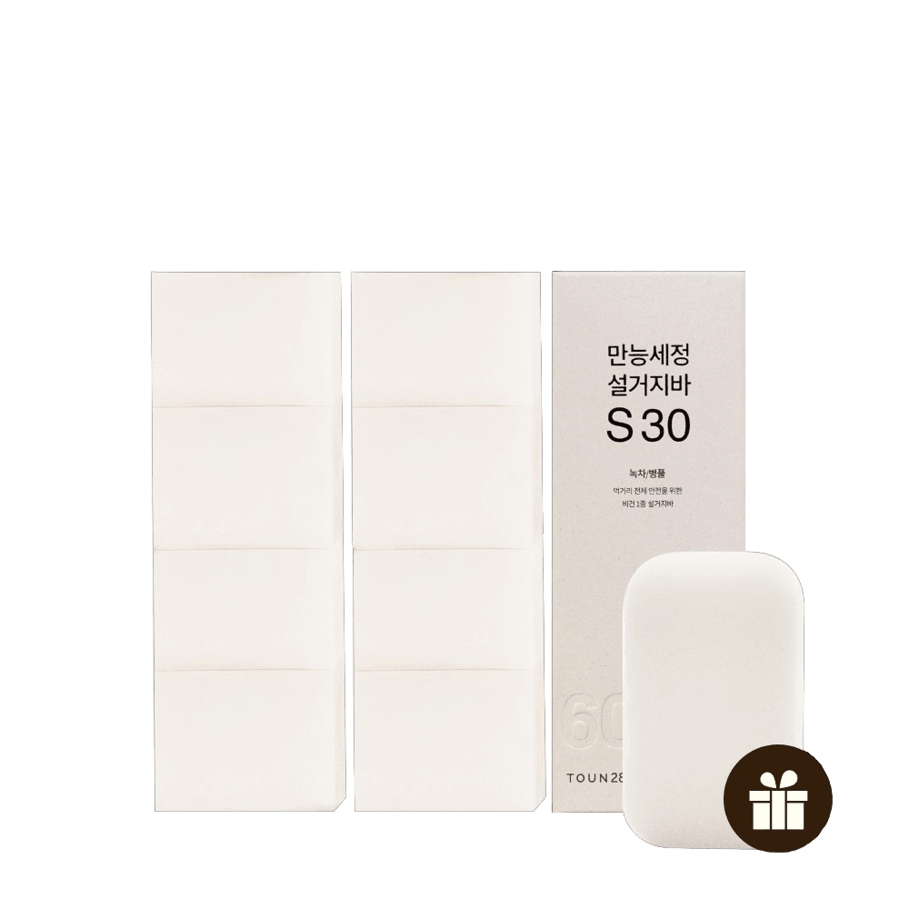 [ヘチマ贈呈] トーン28 固体 台所洗剤 S30 1200g (緑茶+瓶糊/万能洗浄) ゼロウェイスト