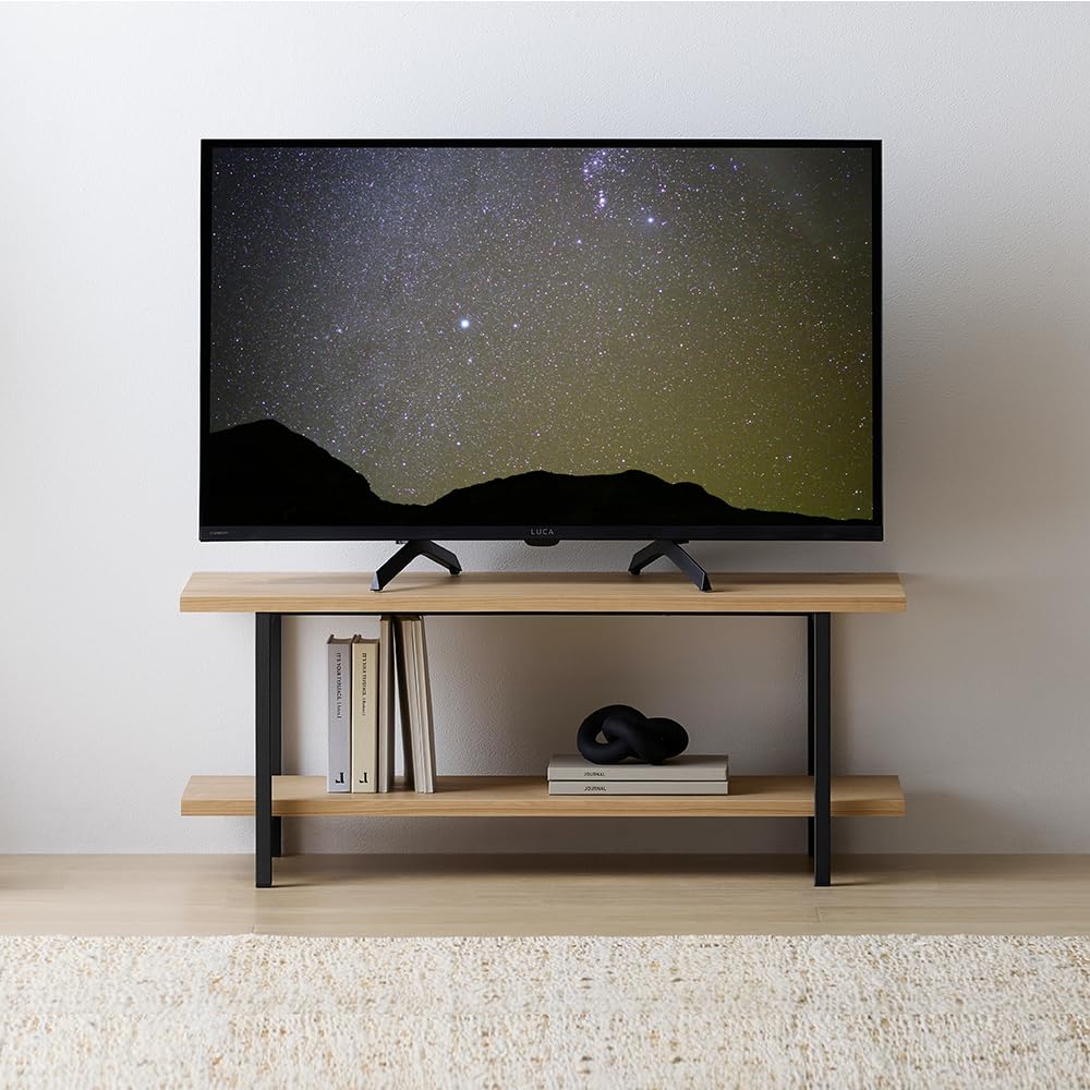 アイリスオーヤマ スペパ テレビ台 ローボード おしゃれ 北欧 スリム 収納 AＶボード HAB-750 ナチュラル/ブラック 【HIROBIROシリーズ】