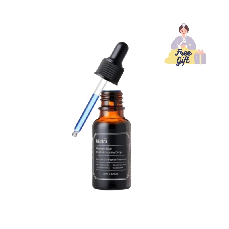 [EGFアンプル]ミッドナイトブルーユースアクティベイティングドロップ 20mL / ニキビ跡 / 美容液 /敏感肌 / 肌荒れ / デイリーケア / 鎮静ケア / 保温力