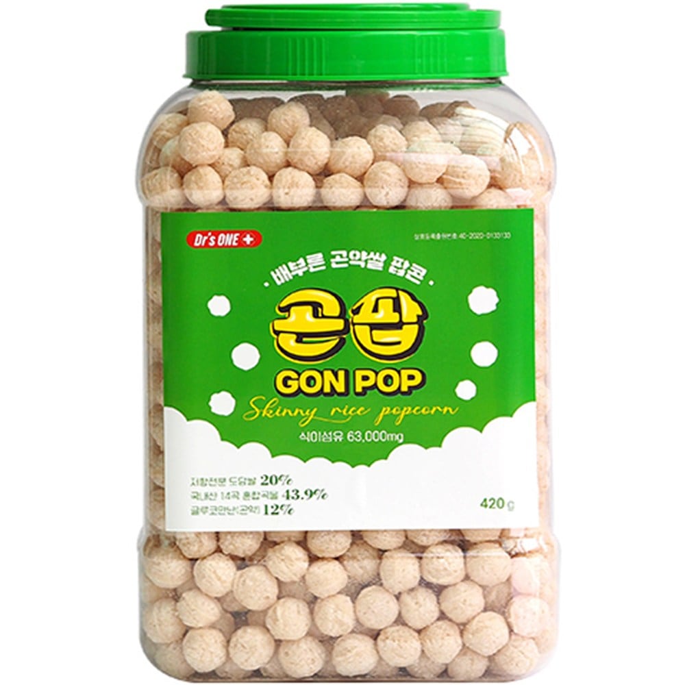 ゴンポップお腹がすいたこんにゃく米ポップコーン420g1個