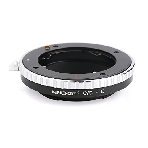 K&F Concept レンズマウントアダプター KF-CGE (コンタックスGマウントレンズ ソニーEマウント変換) フォーカスリング付き