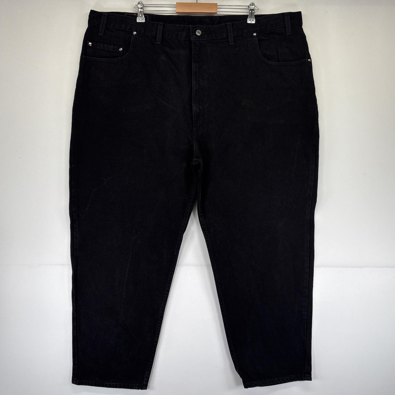 古着 デニムパンツ 545 テーパード 大きいサイズ ジップフライ ジーンズ ジーパン w50 L30 ブラック メンズ