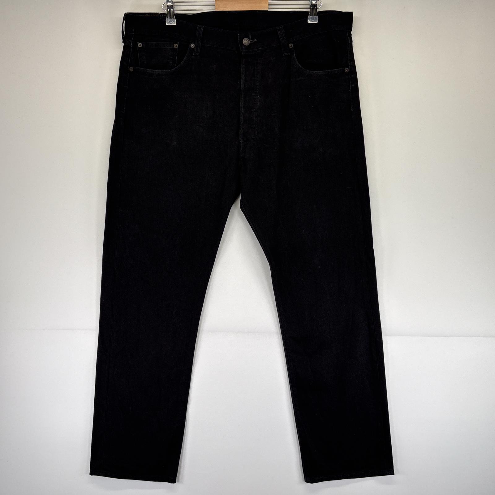 古着 デニムパンツ 501 ボタンフライ ストレート 5ポケット ジーンズ ジーパン 大きいサイズ w40 L32 ブラック メンズ