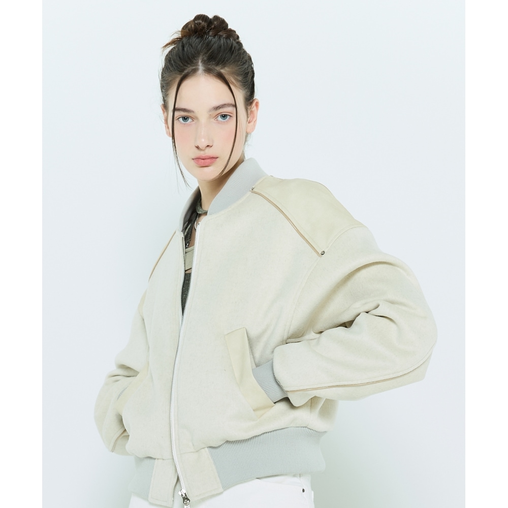 LARTIGENT L6 ウールボンバージャケット(オートミール)