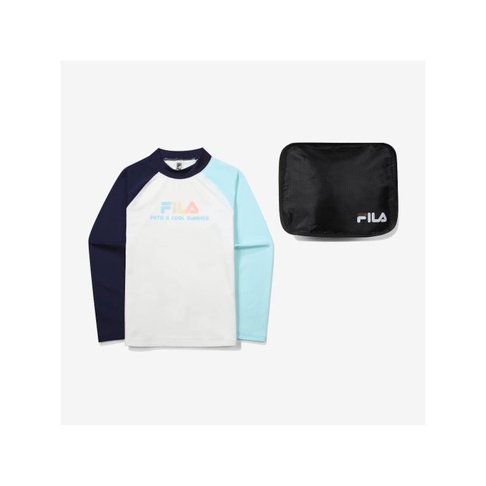 [FILA KIDS] アクアラッシュガード (FK2RTF2A01X_OWH) Q0ZFK2RTF2A01XOWH