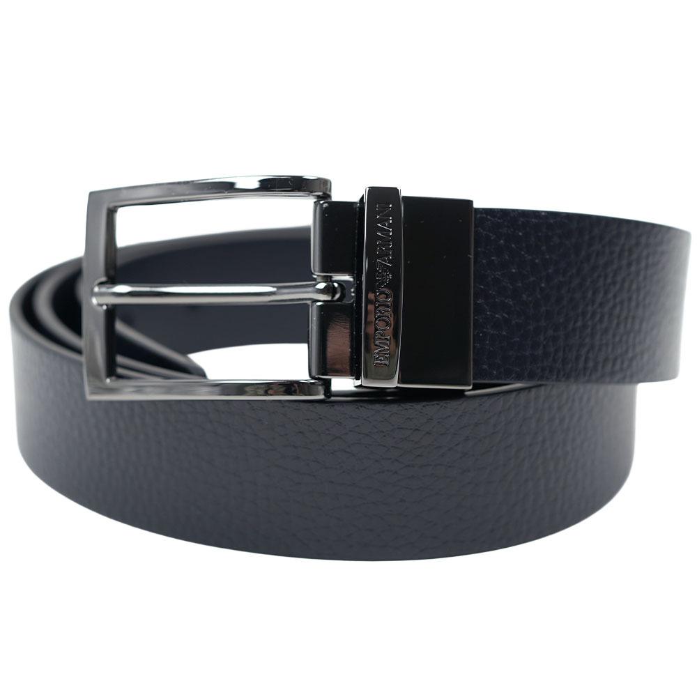 [訳ありアウトレット] エンポリオアルマーニ ベルト リバーシブル EMPORIO ARMANI Y4S195-YLO8J-88256 Y4S195 YLO8J 88256 ネイビー/ネイビー