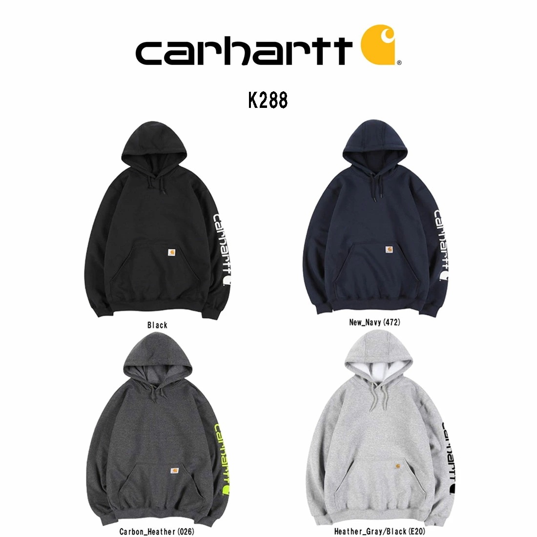 Carhartt パーカー プルオーバー スウェット フーディー トレーナー フード グラフィック ロゴ ルーズフィット 裏起毛 メンズ K288
