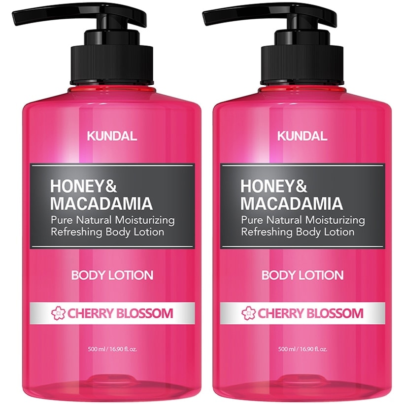 [1+1] ハニーアンドマカダミア モイスチャー ボディローション (チェリーブラッサム) 500ml 2個