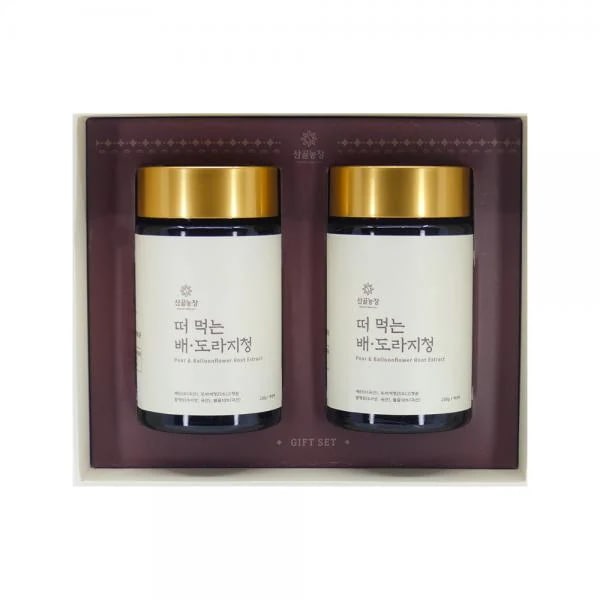 山村農場をすくって食べる梨キキョウの砂糖漬けセット 산골농장 떠먹는 배도라지청 세트