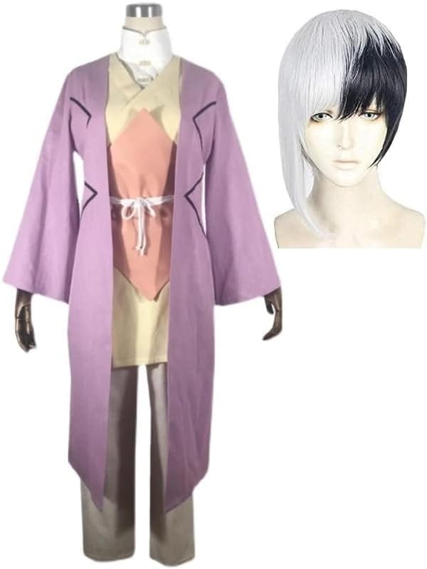 ドクターストーン 浅霧 幻 あさぎりゲン コスプレ衣装+ウィッグセットお盆 舞台服