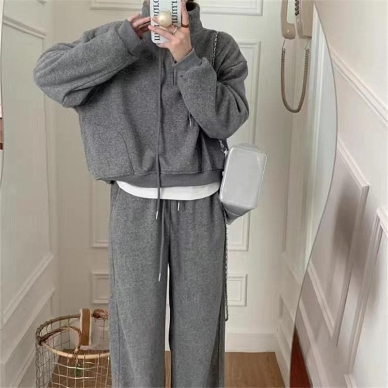 新入荷ジャージ女の子おしゃれ上下セットレディース厚手カジュアル裏起毛パーカー秋冬2点セットセットアップ上下セットジャージ女の