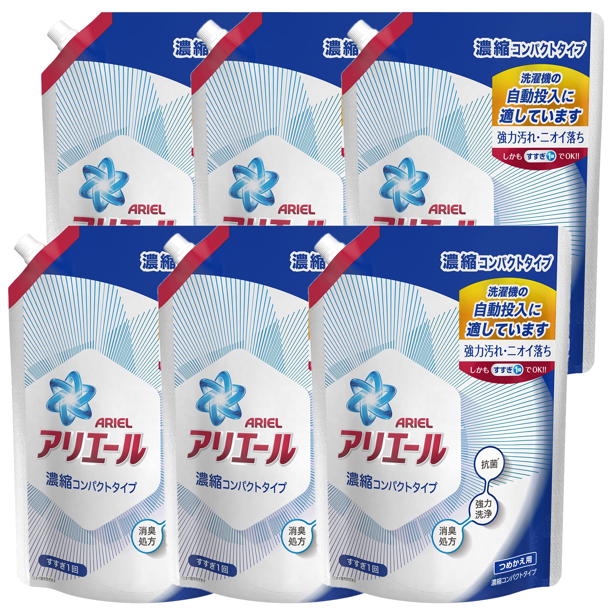 【ケース販売】アリエール フレッシュクリーンの香り 洗濯用合成洗剤 1000g×6袋